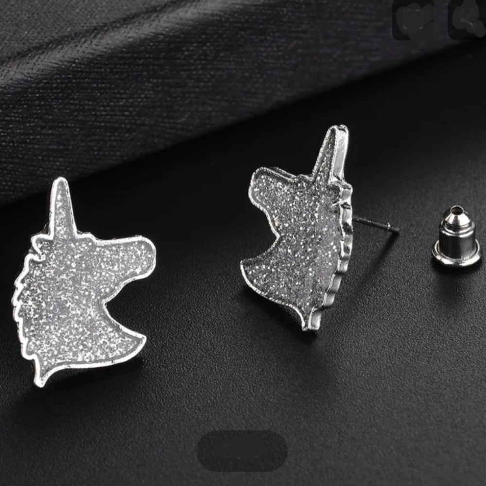 Sparkly Unicorn Earrings for Kids & Adults - Picture 5 of 7